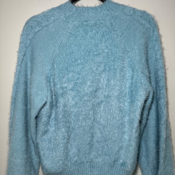 Show Me Your Mumu Sweater Women's SM Blue Vienna Eyelash High Neck - Picture 7 of 7